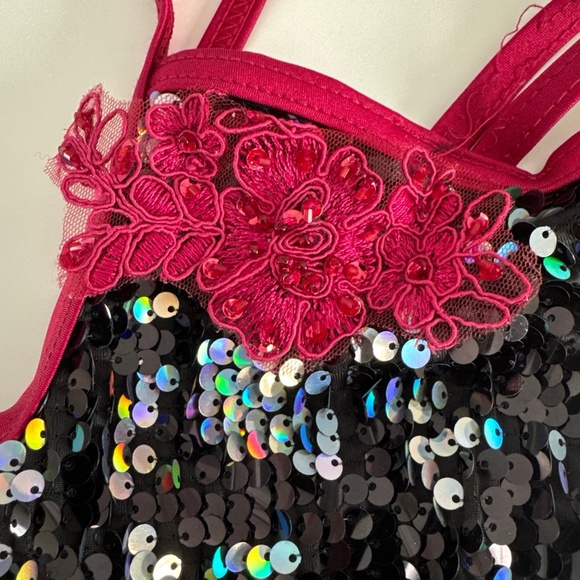 Weissman Dance Costume. Sequined Bodice With Feather Bustle. Worn Once. Small - Picture 5 of 8